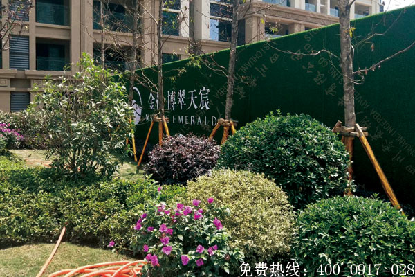 建筑施工地仿真绿植墙制作