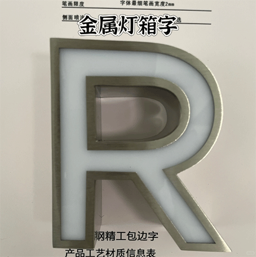 金属灯箱字